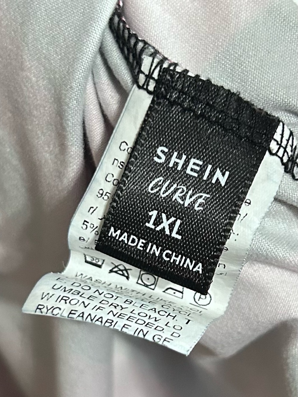 SHEIN 1X Pink and Black Striped V-Neck T-Shirt Dress - Picture 6 of 6